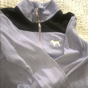 VICTORIA'S SECRET PINK QUARTER HALF ZIP SWEATSHIRT